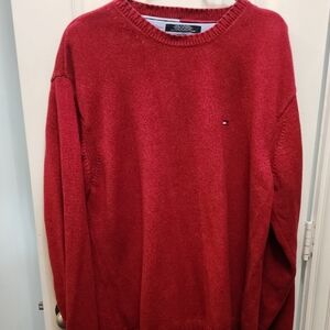 Tommy Hilfiger Red Crewneck Sweater Classic Design